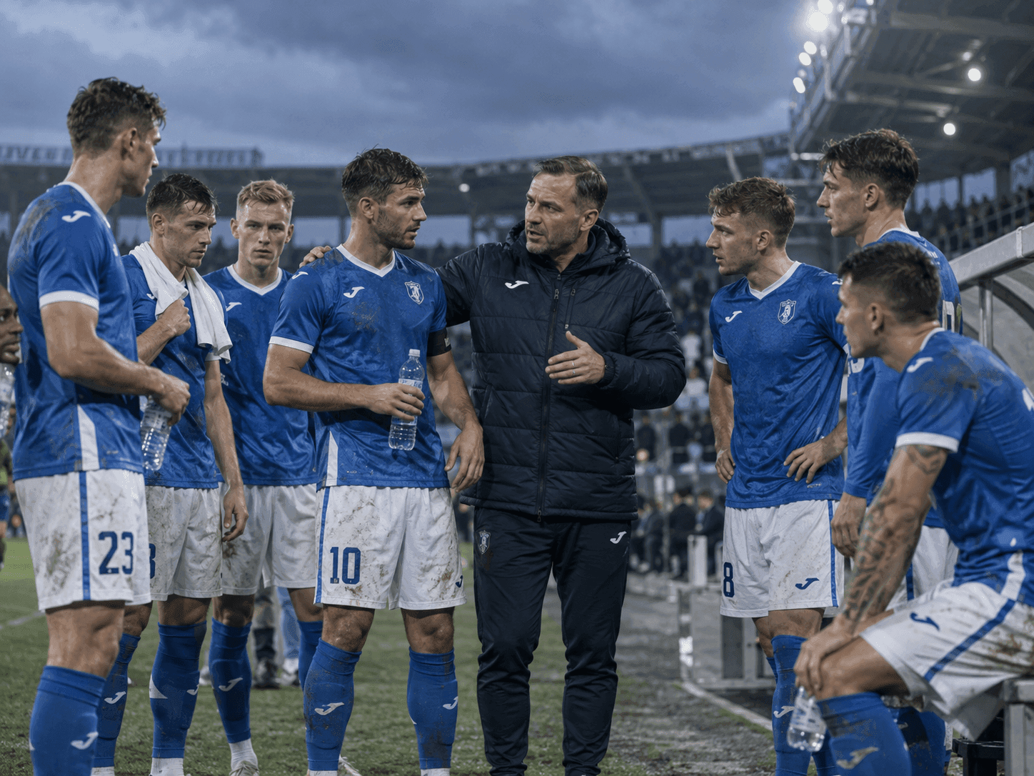 Футбольная команда в экипировке Joma